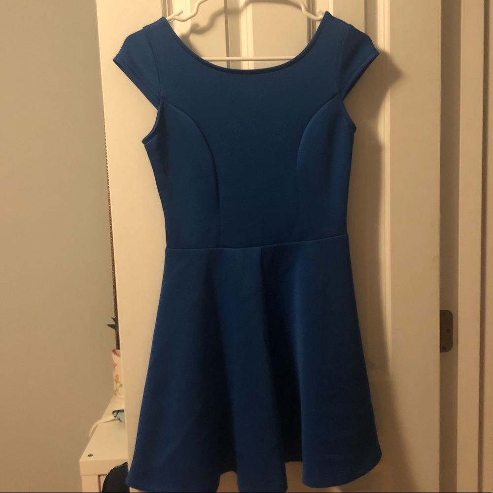 blue a-line dress